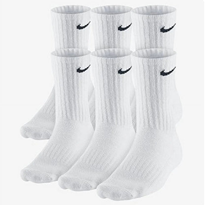 6 pairs Nike Everyday Plus Cushioned Training Crew - White