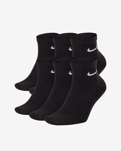 6 pairs Nike Everyday Plus Cushioned Training Ankle - Black